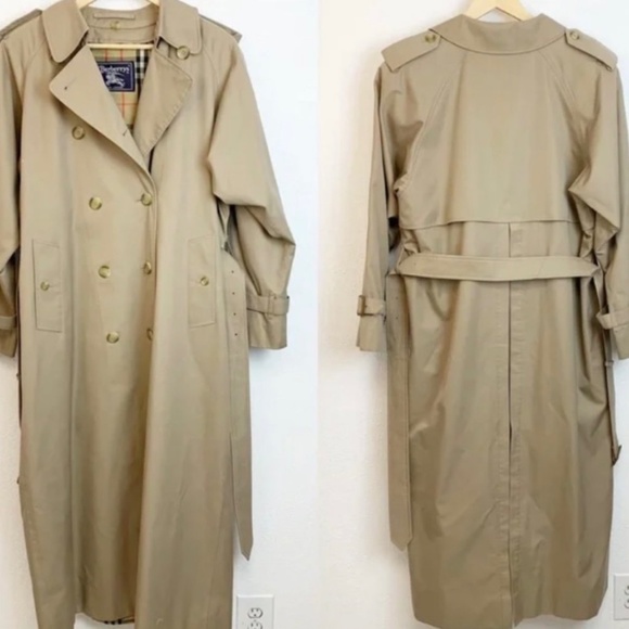 Burberrys London  | Vintage Classic Trench Coat Nova Check Lining Size US 12 L - Picture 2 of 14